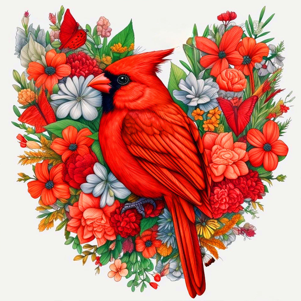 Cardinal - Full Round Drill Diamond Painting 30*30CM