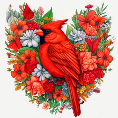 Cardinal - Full Round Drill Diamond Painting 30*30CM