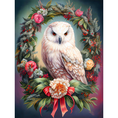 White Owl - Full Round Drill Diamond Painting 30*40CM