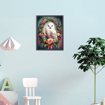 White Owl - Full Round Drill Diamond Painting 30*40CM