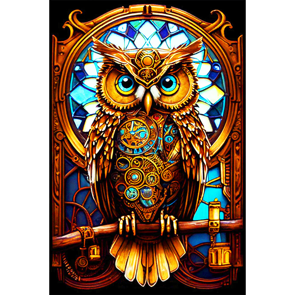 Owl - Full Round Drill Diamond Painting 40*60CM