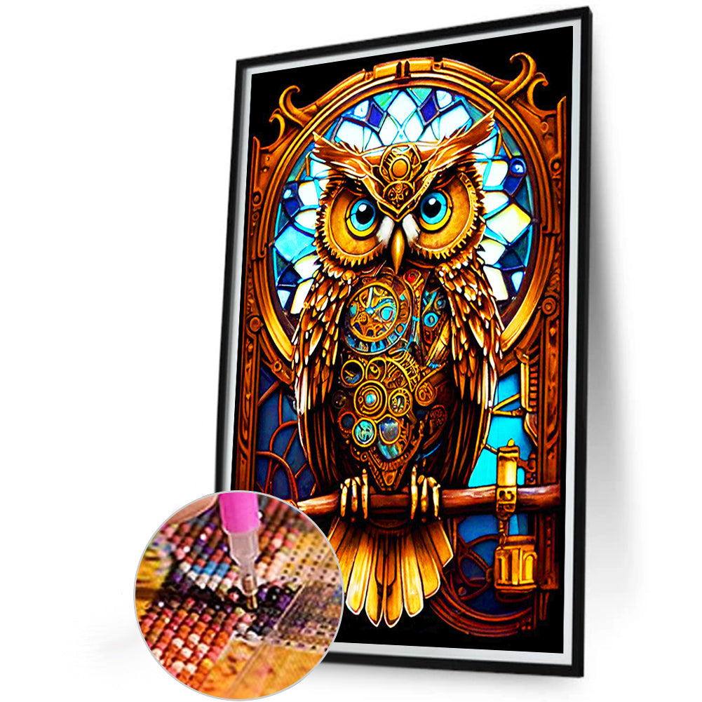 Owl - Full Round Drill Diamond Painting 40*60CM