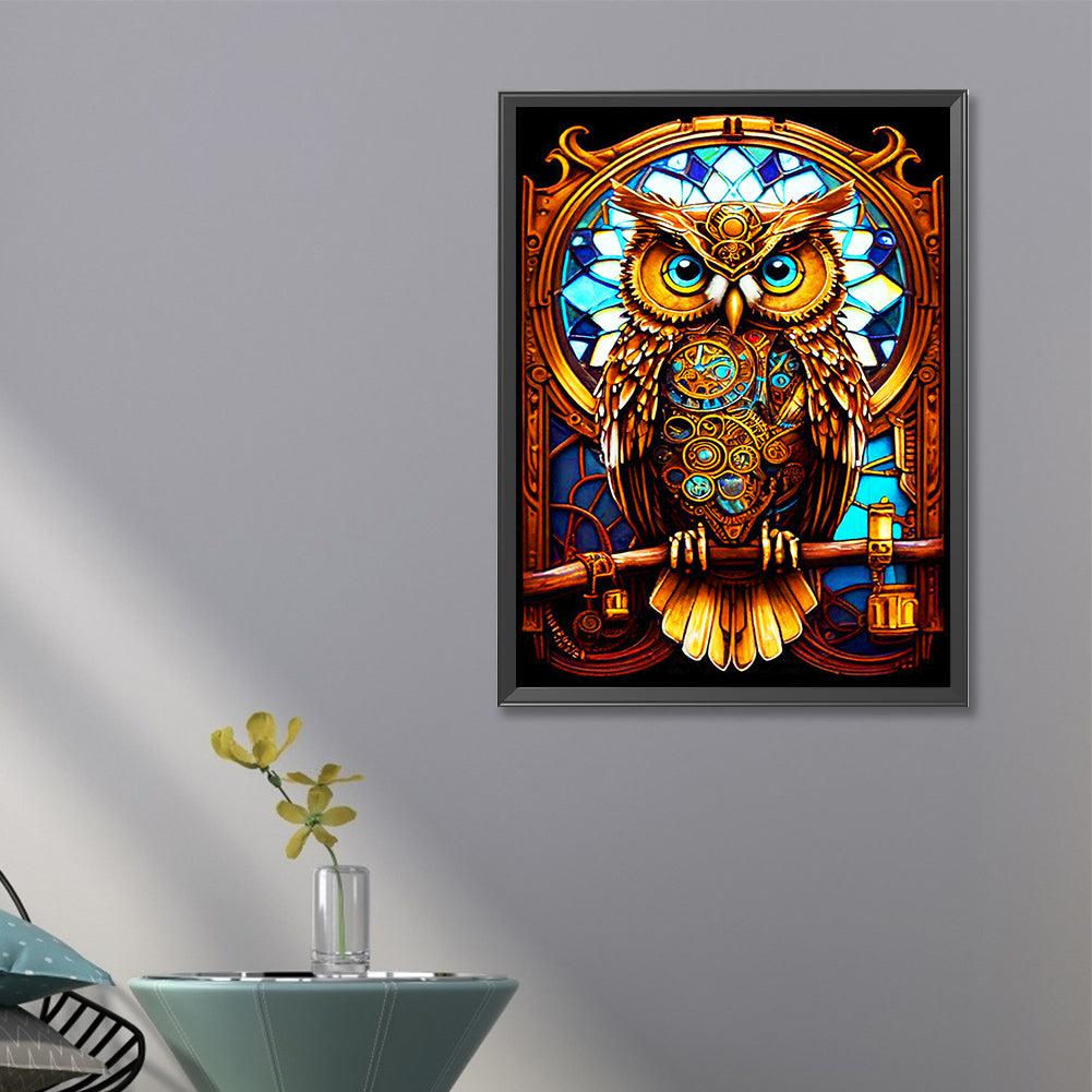Owl - Full Round Drill Diamond Painting 40*60CM