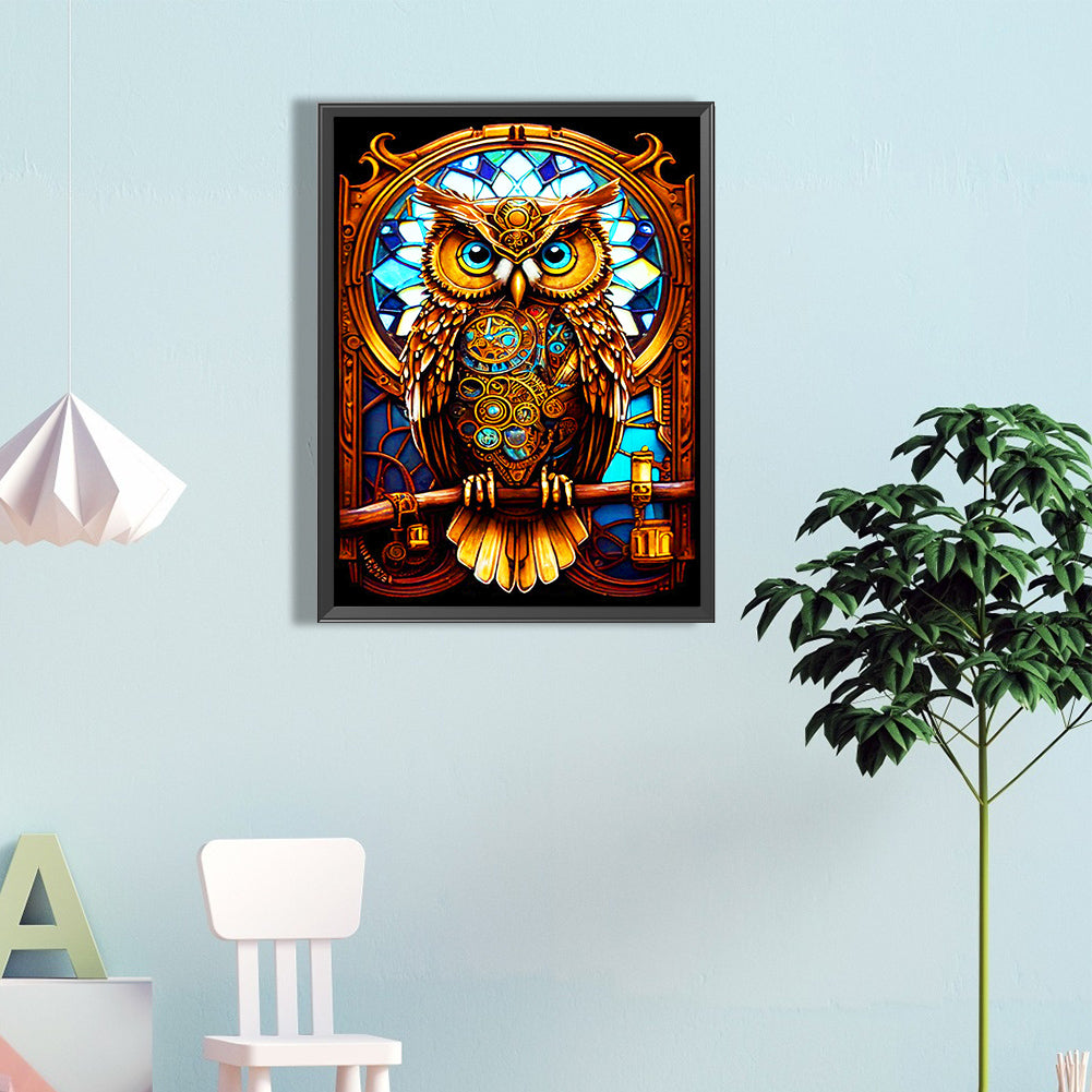 Owl - Full Round Drill Diamond Painting 40*60CM