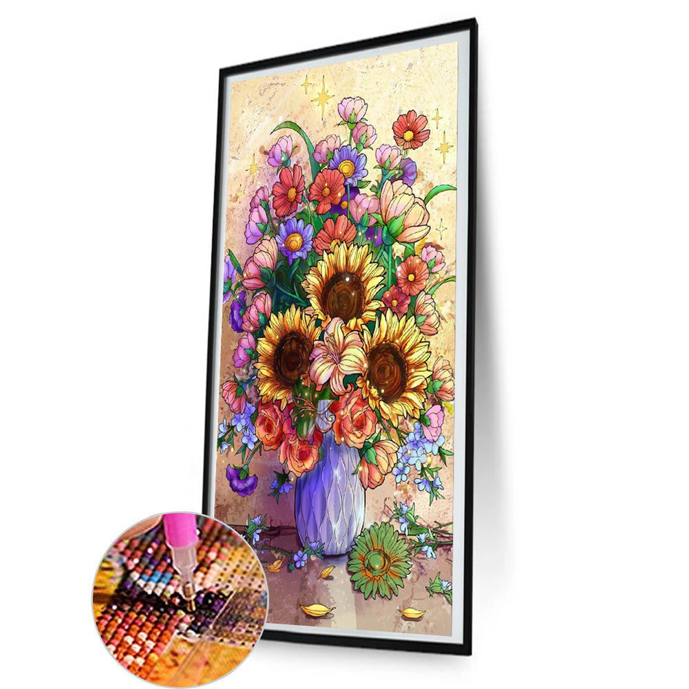 Vase Bouquet - Full Round Drill Diamond Painting 45*80CM