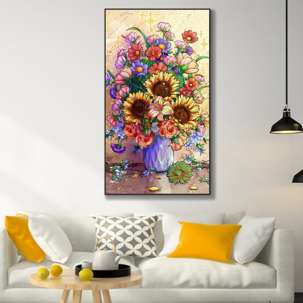 Vase Bouquet - Full Round Drill Diamond Painting 45*80CM