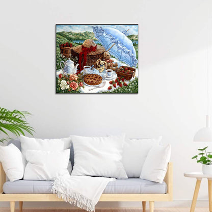 Picnic - Full Round Drill Diamond Painting 60*50CM