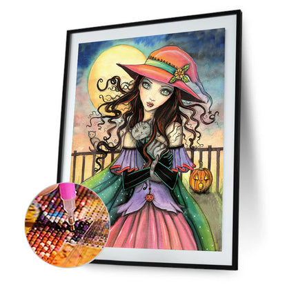 Gothic Girl - Full Round Drill Diamond Painting 30*40CM