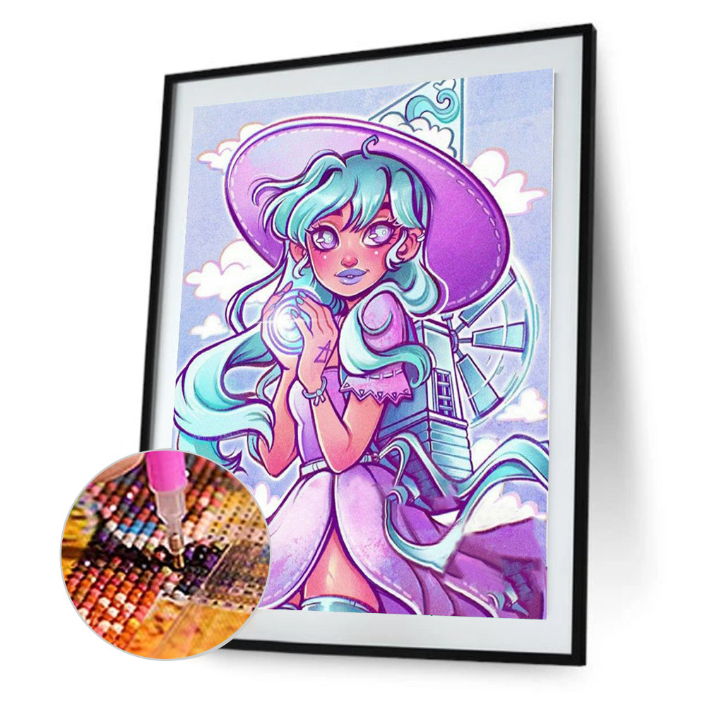 Element Girl - Full Round Drill Diamond Painting 30*40CM