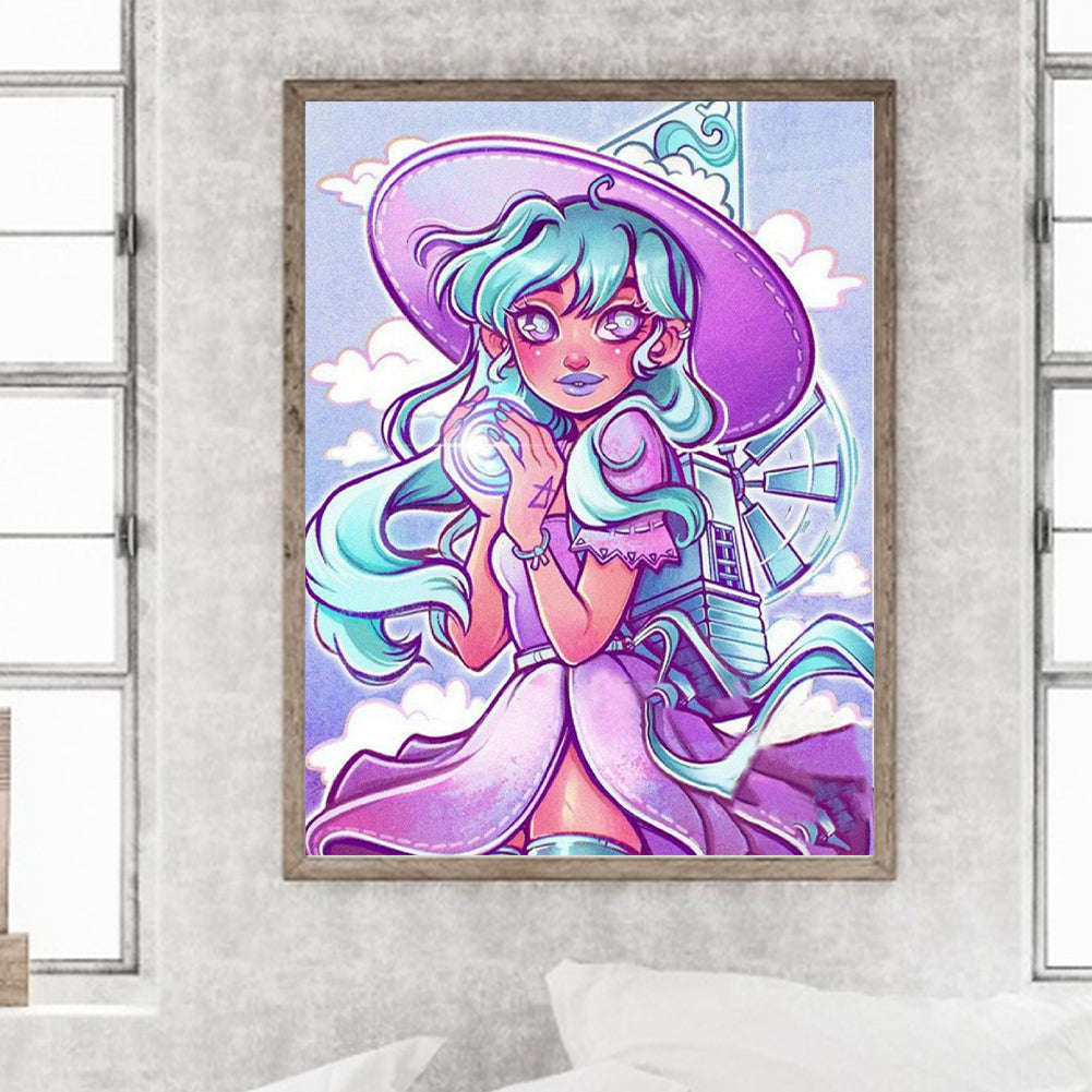 Element Girl - Full Round Drill Diamond Painting 30*40CM