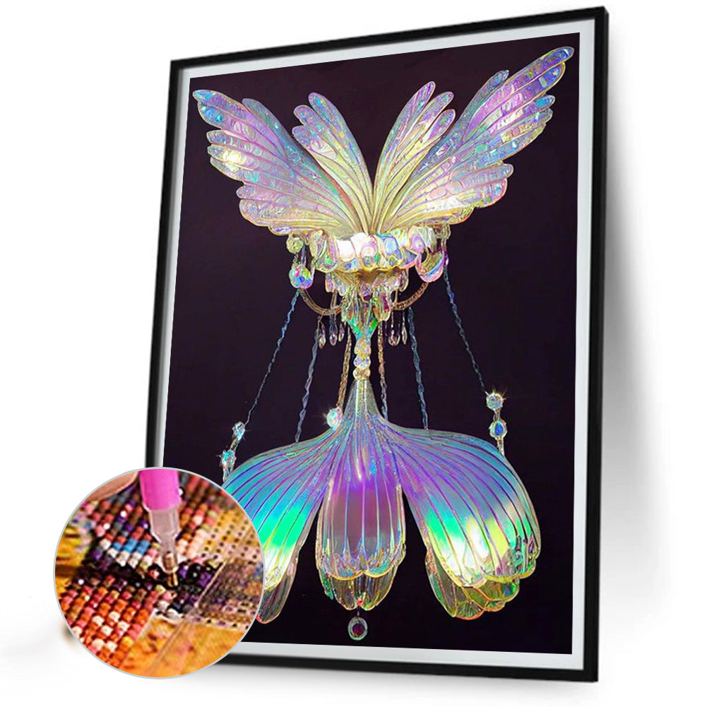 Glass Lamp Wings - Full Square Drill Diamond Painting 30*40CM