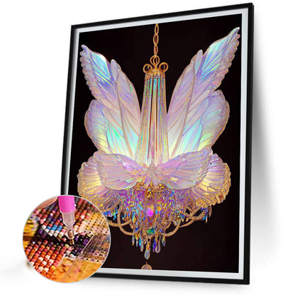Glass Lamp Wings - Full Square Drill Diamond Painting 30*40CM