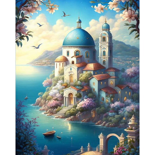 Sea View House - Full Square Drill Diamond Painting 40*50CM