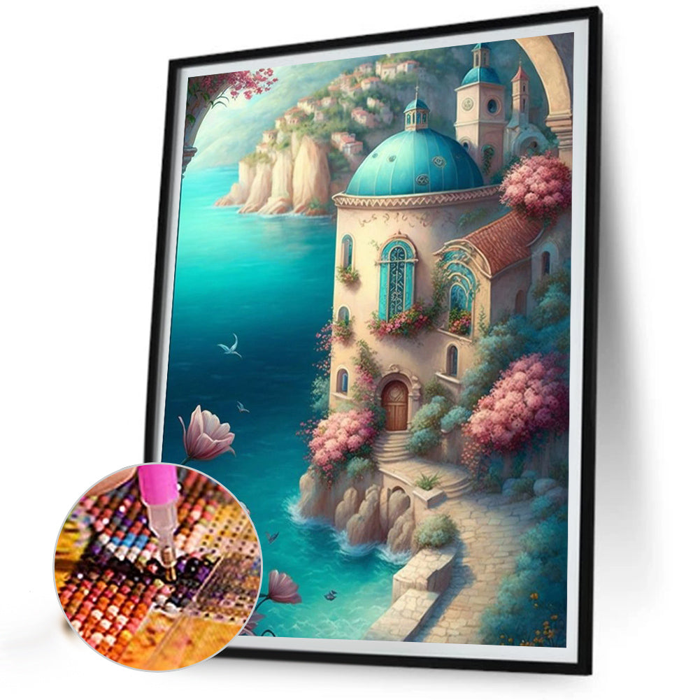 Sea View House - Full Square Drill Diamond Painting 40*50CM
