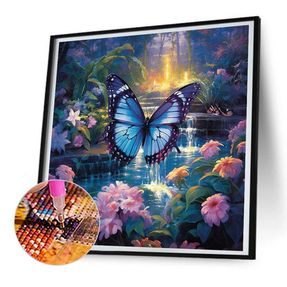 Garden Butterfly - Full Round Drill Diamond Painting 30*30CM