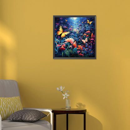 Garden Butterfly - Full Round Drill Diamond Painting 30*30CM