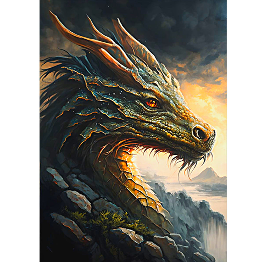 Highland Dragon - Full Round Drill Diamond Painting 40*55CM