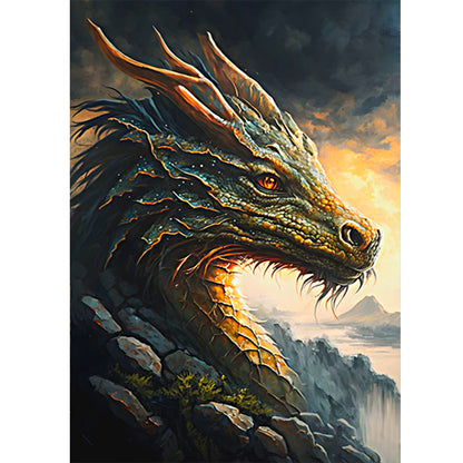 Highland Dragon - Full Round Drill Diamond Painting 40*55CM
