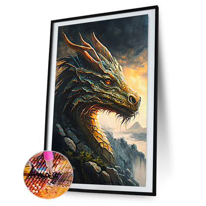 Highland Dragon - Full Round Drill Diamond Painting 40*55CM