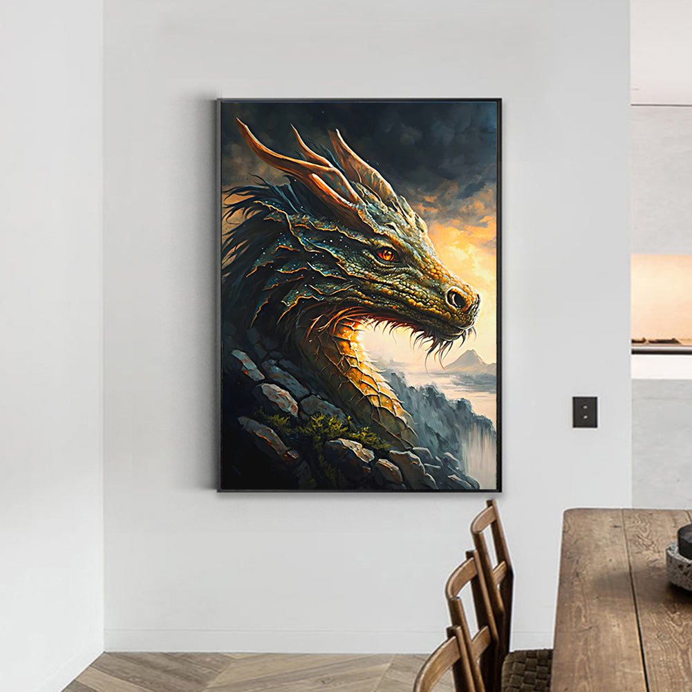 Highland Dragon - Full Round Drill Diamond Painting 40*55CM