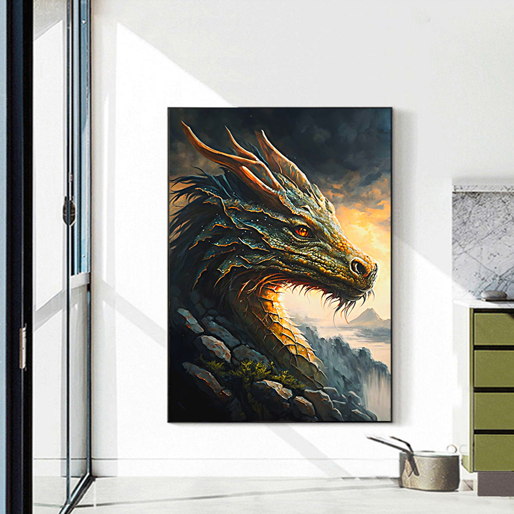 Highland Dragon - Full Round Drill Diamond Painting 40*55CM