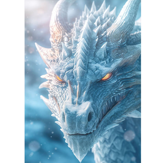 Legendary Ice Dragon - Full Round Drill Diamond Painting 40*55CM