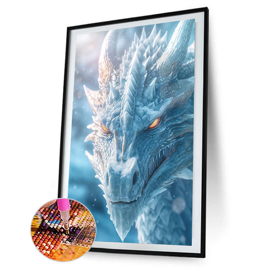 Legendary Ice Dragon - Full Round Drill Diamond Painting 40*55CM