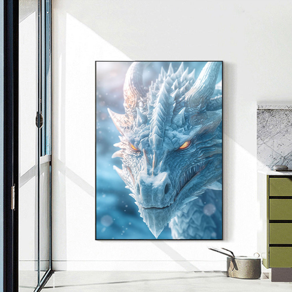 Legendary Ice Dragon - Full Round Drill Diamond Painting 40*55CM