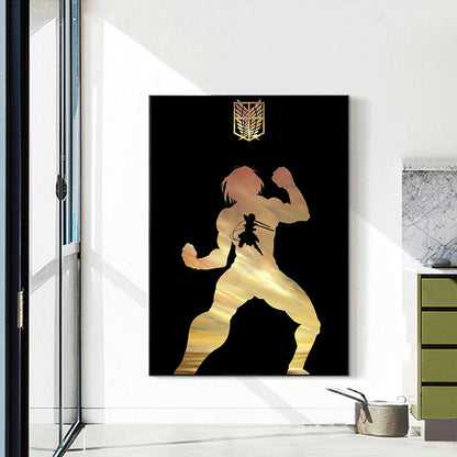 Attack On Titan Silhouette - Full Round Drill Diamond Painting 35*50CM