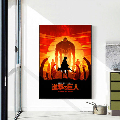 Attack On Titan Silhouette - Full Round Drill Diamond Painting 35*50CM