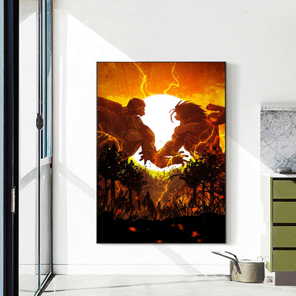 Attack On Titan Silhouette - Full Round Drill Diamond Painting 35*50CM