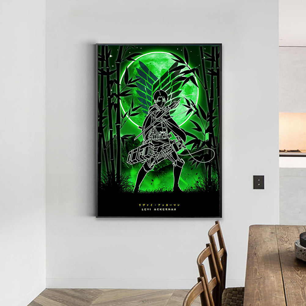 Attack On Titan Silhouette - Full Round Drill Diamond Painting 35*50CM