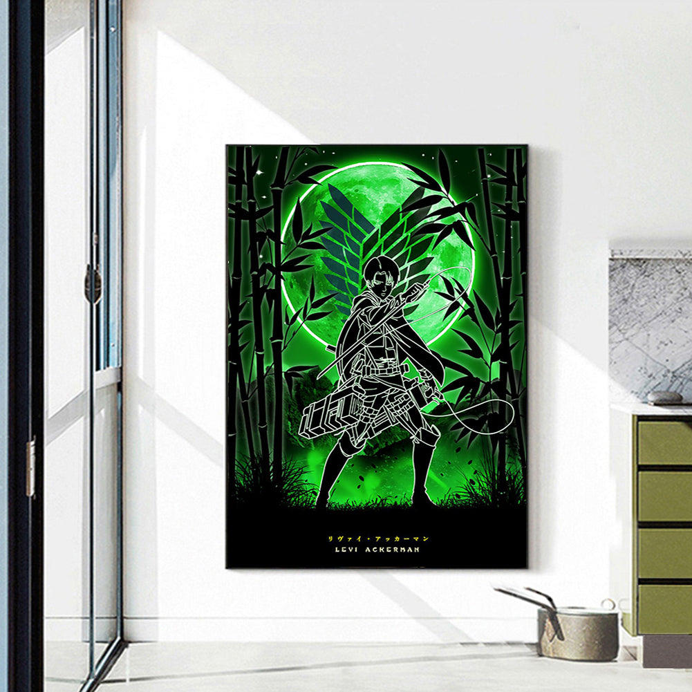 Attack On Titan Silhouette - Full Round Drill Diamond Painting 35*50CM