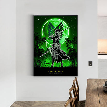 Attack On Titan Silhouette - Full Round Drill Diamond Painting 35*50CM