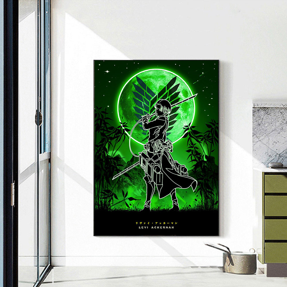 Attack On Titan Silhouette - Full Round Drill Diamond Painting 35*50CM