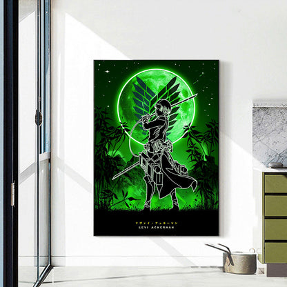 Attack On Titan Silhouette - Full Round Drill Diamond Painting 35*50CM