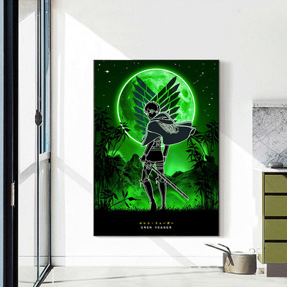 Attack On Titan Silhouette - Full Round Drill Diamond Painting 35*50CM