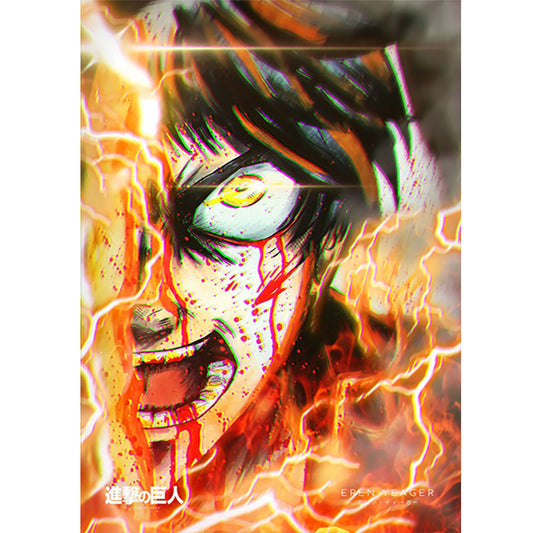 Attack On Titan - Full Round Drill Diamond Painting 35*50CM