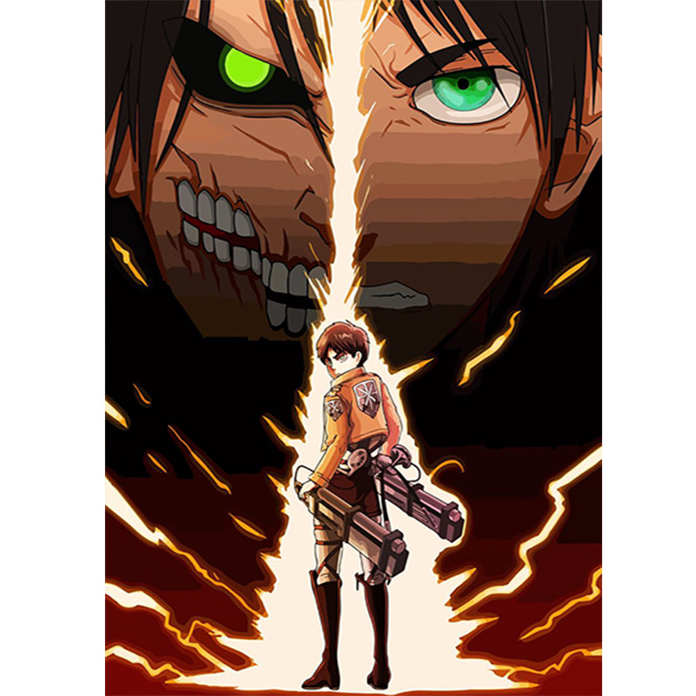 Attack On Titan - Full Round Drill Diamond Painting 35*50CM