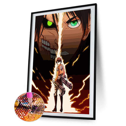 Attack On Titan - Full Round Drill Diamond Painting 35*50CM