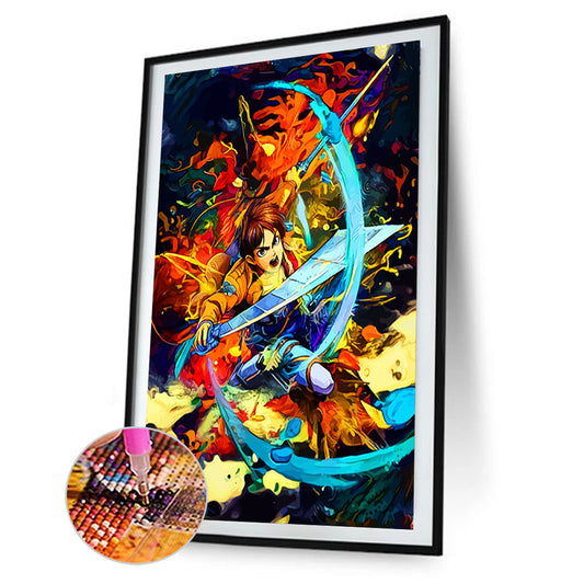 Demon Slayer Blade - Full Round Drill Diamond Painting 40*55CM