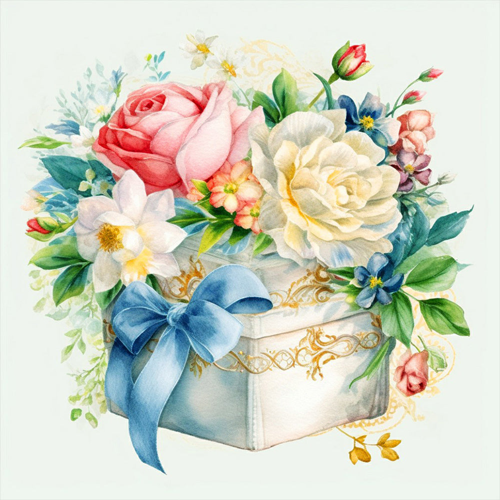 Gift Flower - Full Round Drill Diamond Painting 30*30CM