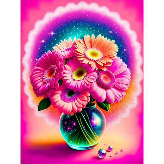 Daisy - Full Round Drill Diamond Painting 30*40CM