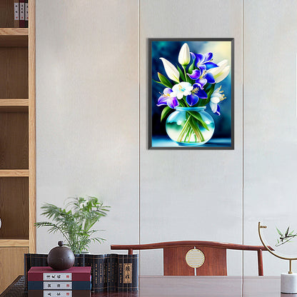 Purple Lily - Full Round Drill Diamond Painting 30*40CM