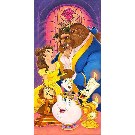 Beauty And The Beast - Full Round Drill Diamond Painting 30*70CM