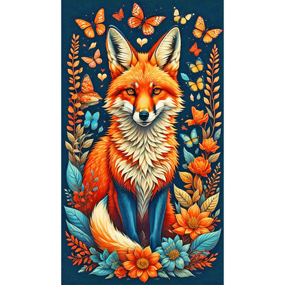 Majestic Fox - Full Round Drill Diamond Painting 40*70CM