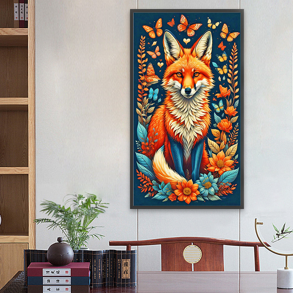 Majestic Fox - Full Round Drill Diamond Painting 40*70CM