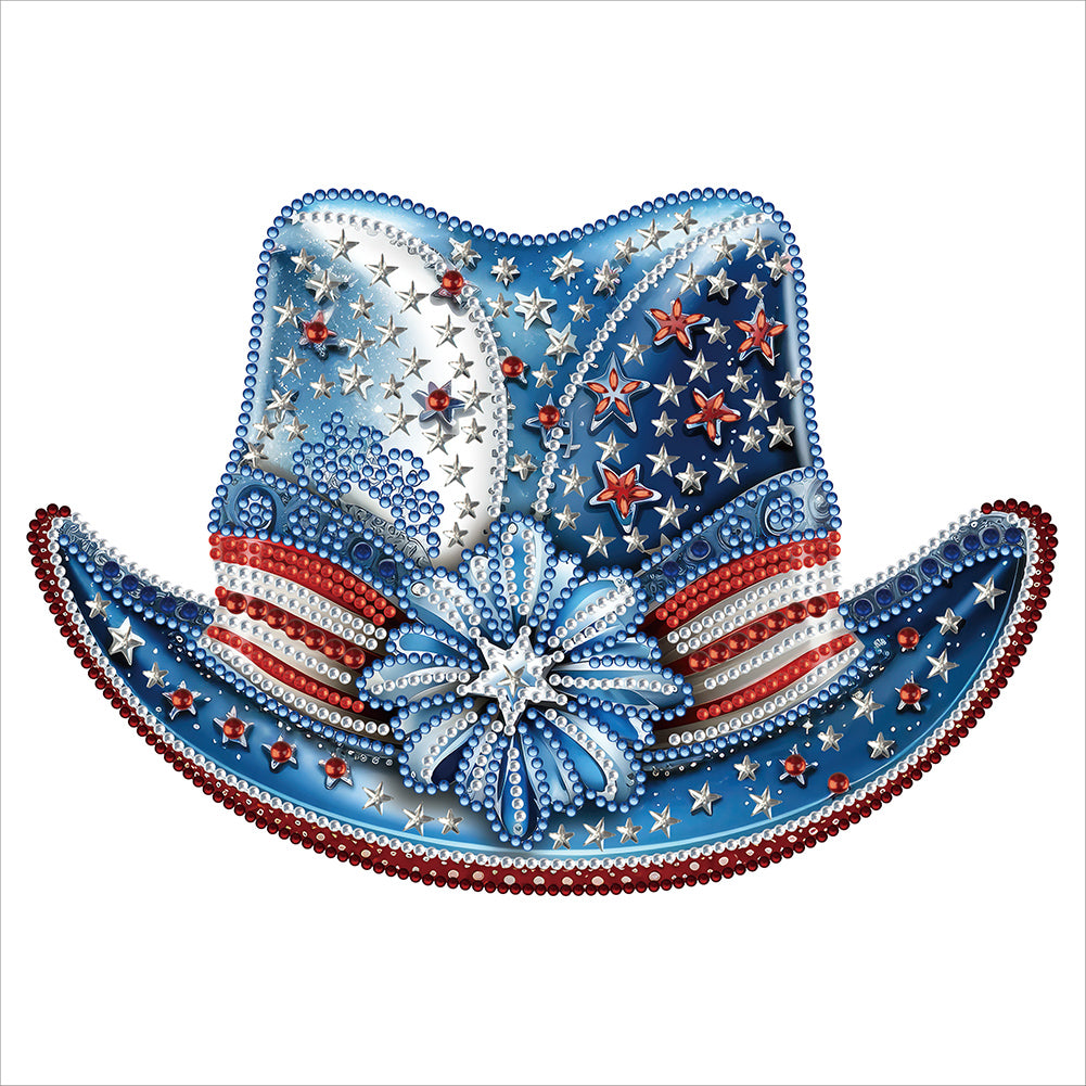 Independence Day Hat - Special Shaped Drill Diamond Painting 30*30CM