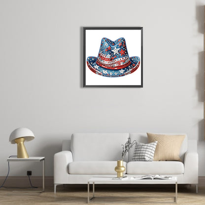 Independence Day Hat - Special Shaped Drill Diamond Painting 30*30CM