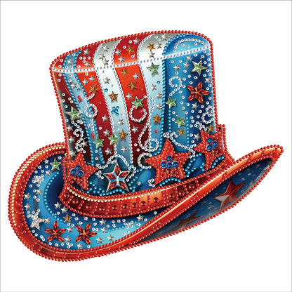 Independence Day Hat - Special Shaped Drill Diamond Painting 30*30CM